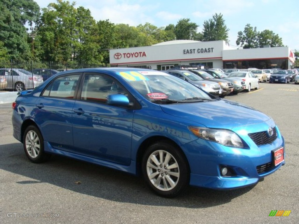 2009 Corolla S - Blue Streak Metallic / Dark Charcoal photo #1
