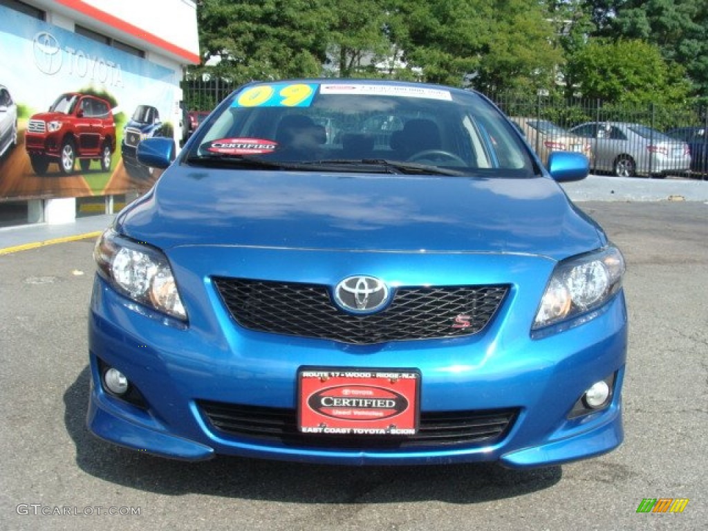 2009 Corolla S - Blue Streak Metallic / Dark Charcoal photo #2