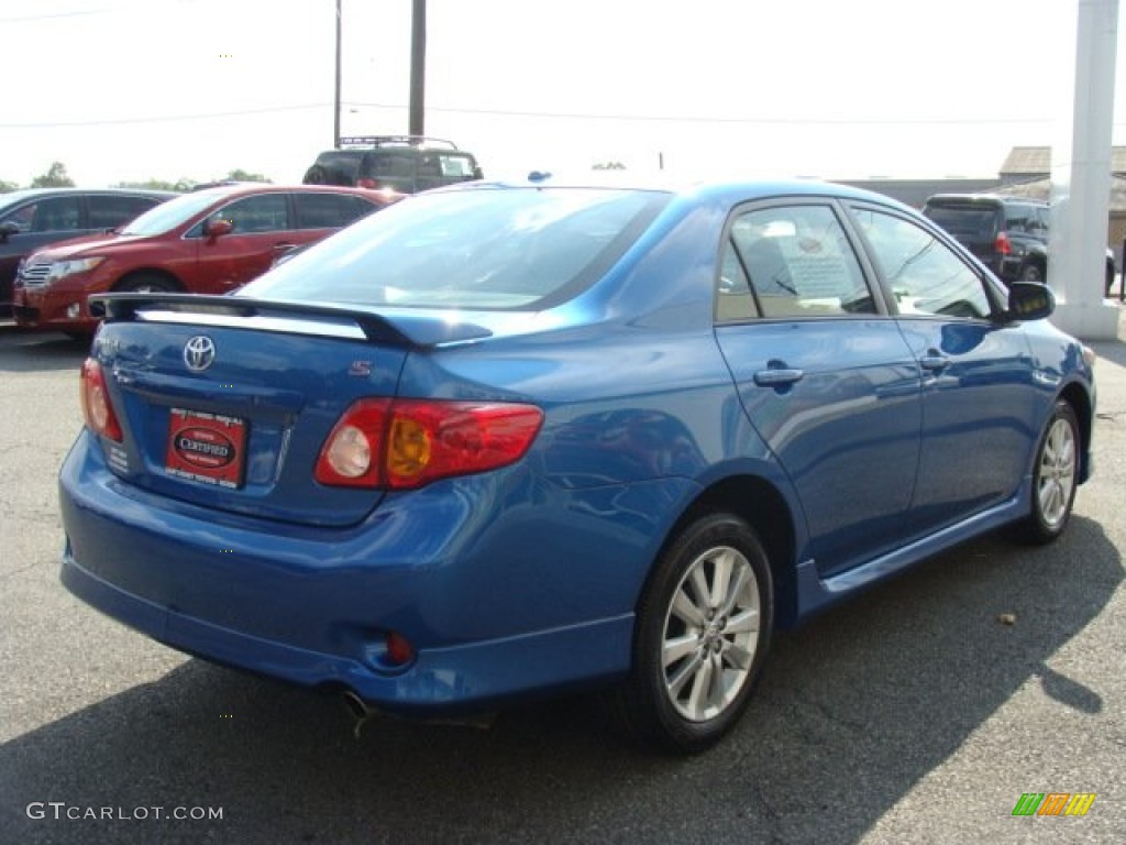2009 Corolla S - Blue Streak Metallic / Dark Charcoal photo #4