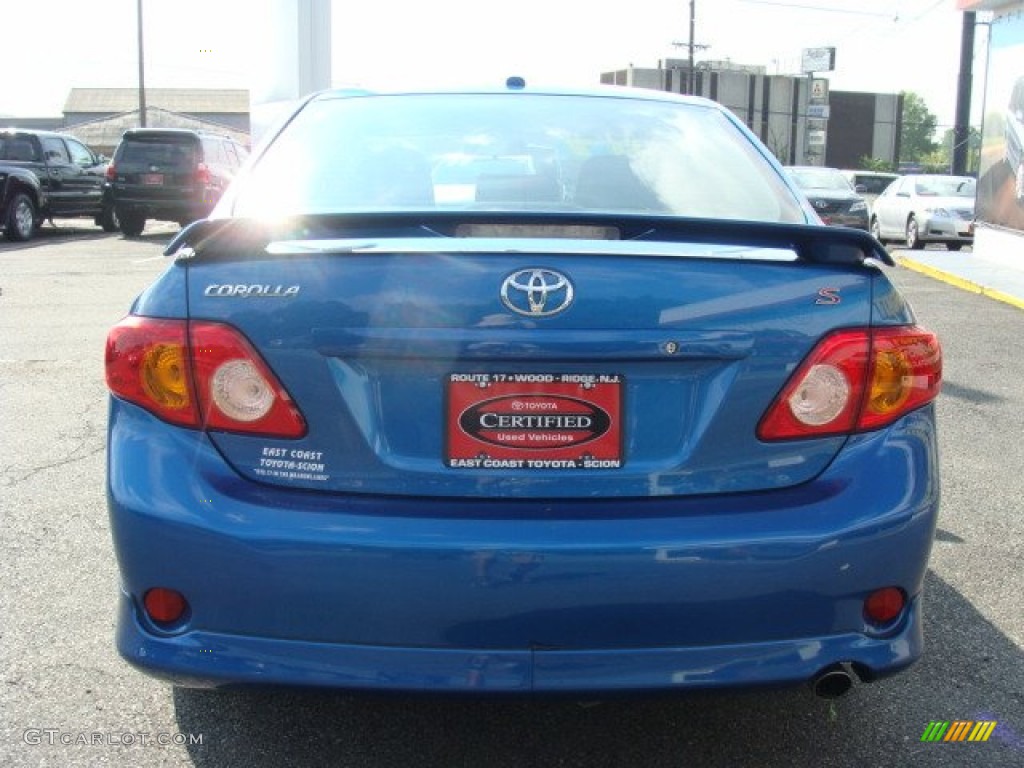 2009 Corolla S - Blue Streak Metallic / Dark Charcoal photo #5