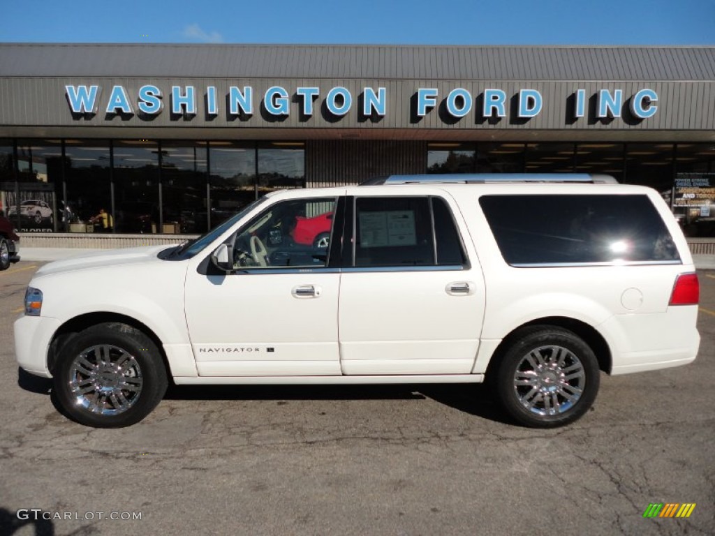 2008 Navigator L Limited Edition 4x4 - White Chocolate Tri Coat / Stone/Charcoal Black photo #1