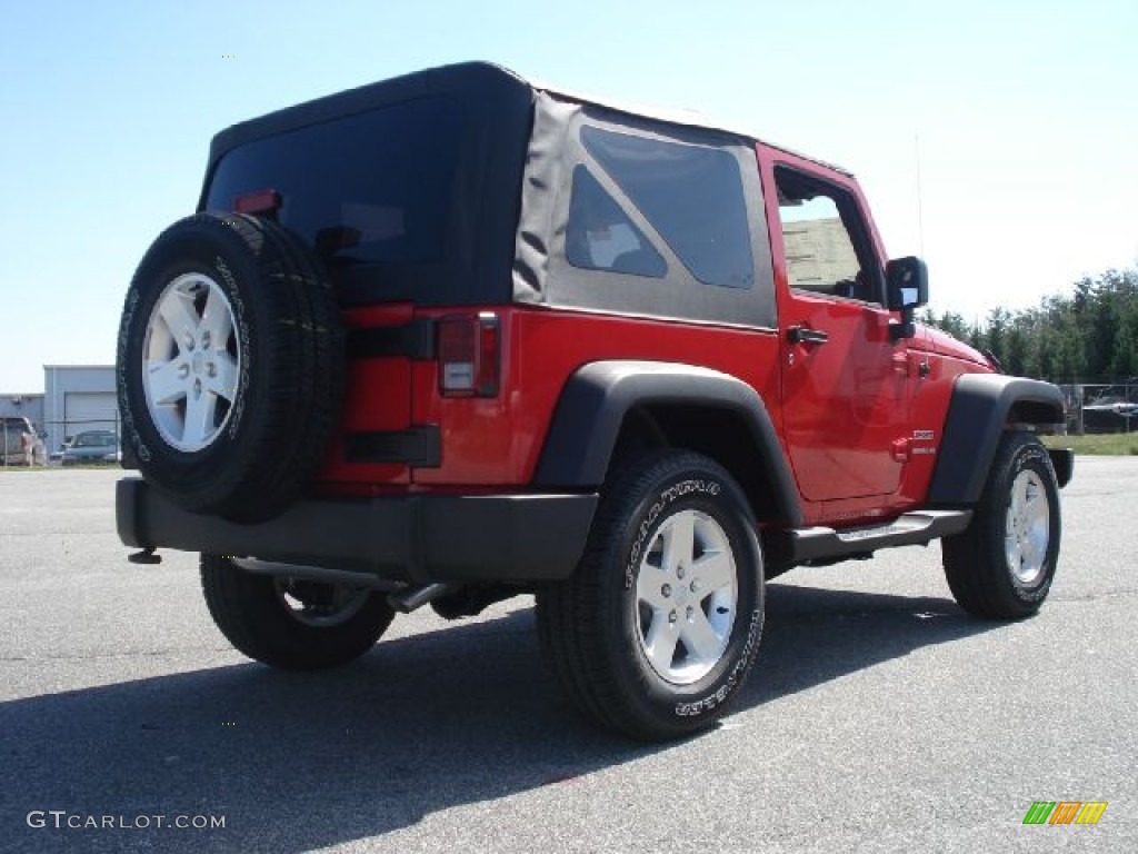 2011 Wrangler Sport S 4x4 - Flame Red / Black photo #3