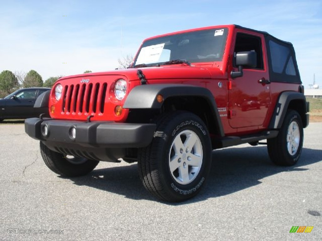 2011 Wrangler Sport S 4x4 - Flame Red / Black photo #7
