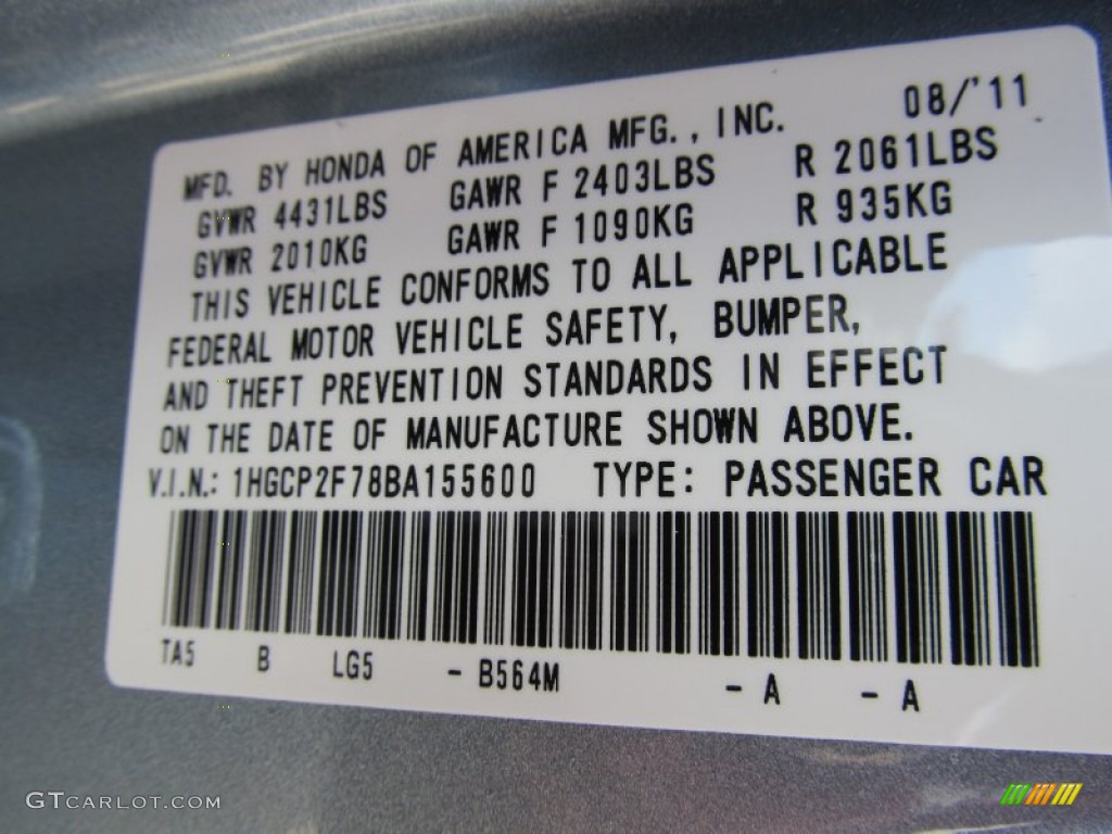 2011 Accord EX Sedan - Celestial Blue Metallic / Black photo #19
