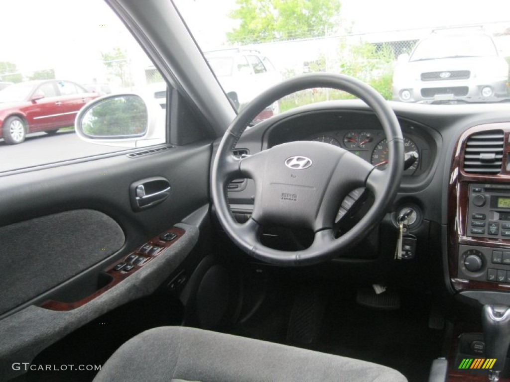 2003 Sonata GLS V6 - Brilliant Silver Metallic / Grey photo #4