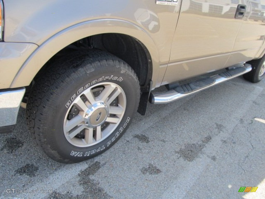 2005 F150 Lariat SuperCrew 4x4 - Arizona Beige Metallic / Tan photo #4