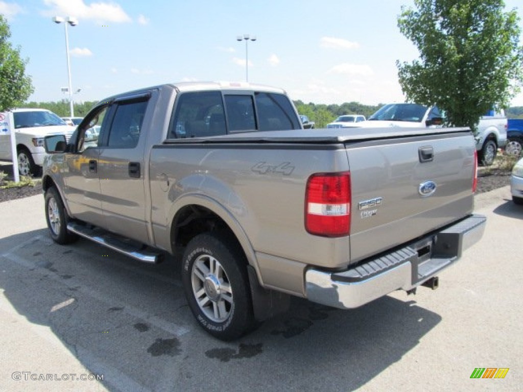 2005 F150 Lariat SuperCrew 4x4 - Arizona Beige Metallic / Tan photo #8