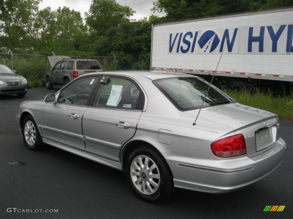 2003 Sonata GLS V6 - Brilliant Silver Metallic / Grey photo #14