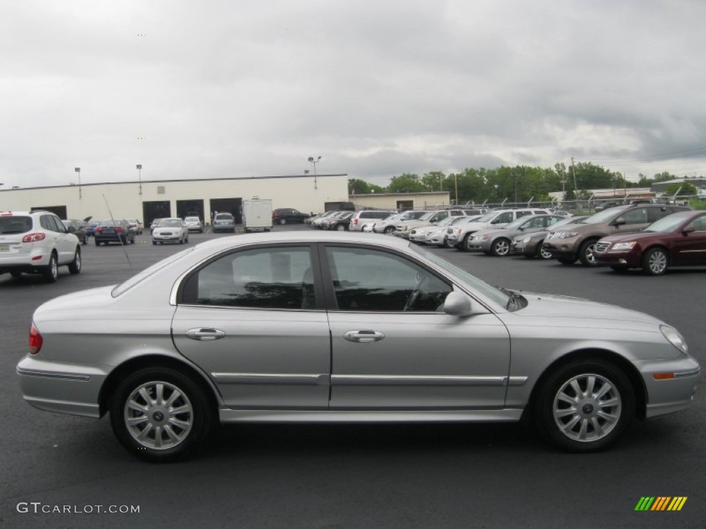 2003 Sonata GLS V6 - Brilliant Silver Metallic / Grey photo #16
