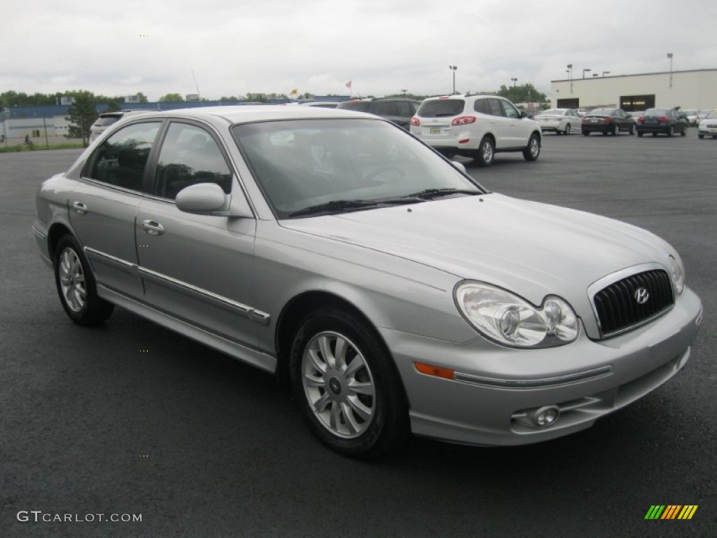 2003 Sonata GLS V6 - Brilliant Silver Metallic / Grey photo #17
