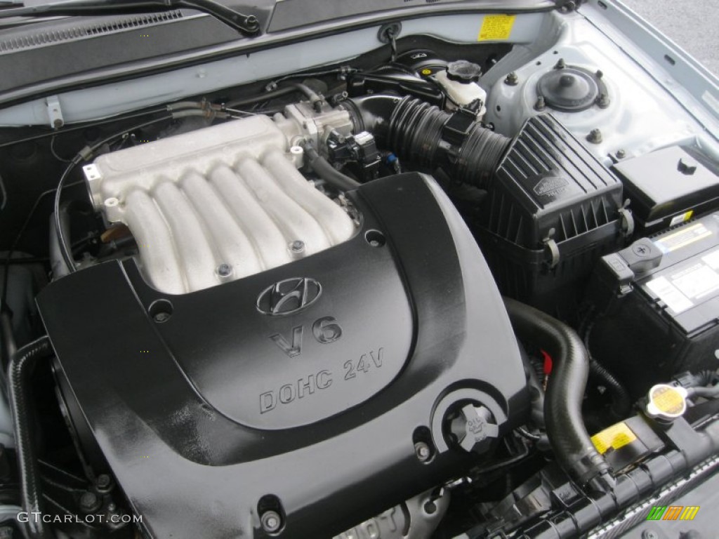 2003 Sonata GLS V6 - Brilliant Silver Metallic / Grey photo #26