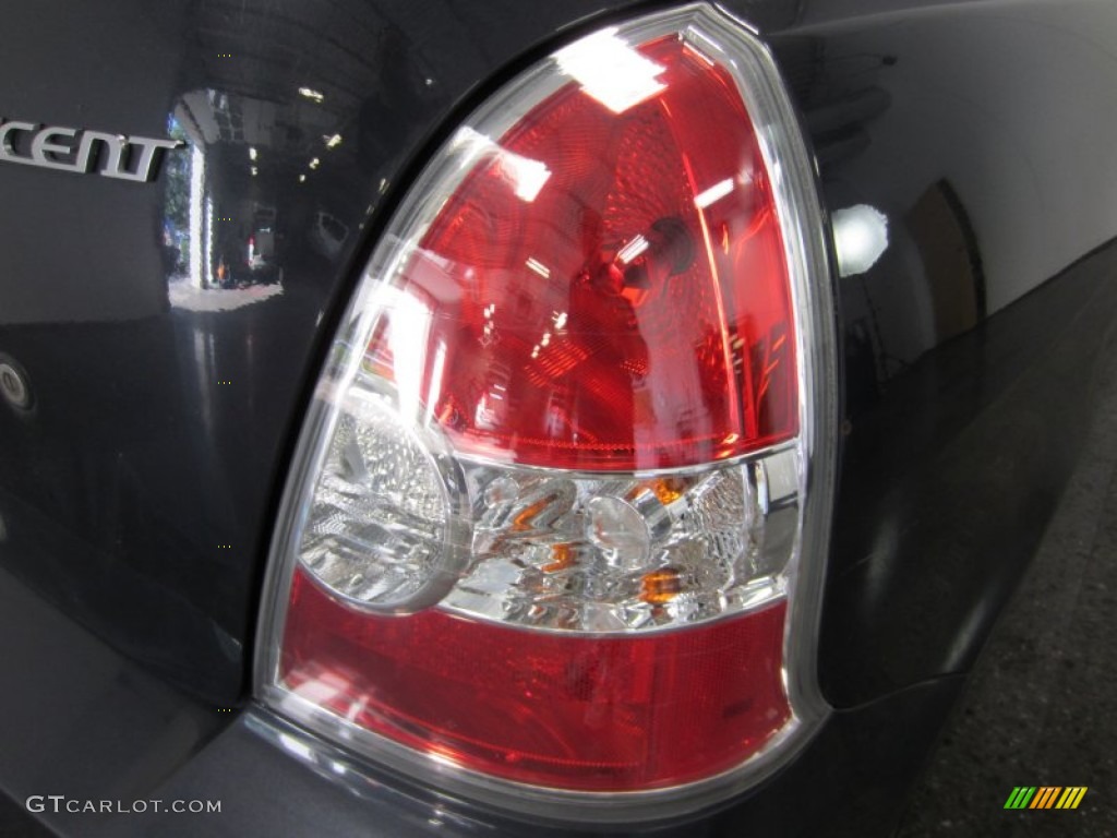 2008 Accent GS Coupe - Charcoal Gray / Black photo #12