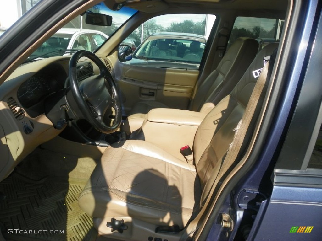 2000 Explorer XLT 4x4 - Deep Wedgewood Blue Metallic / Medium Prairie Tan photo #5