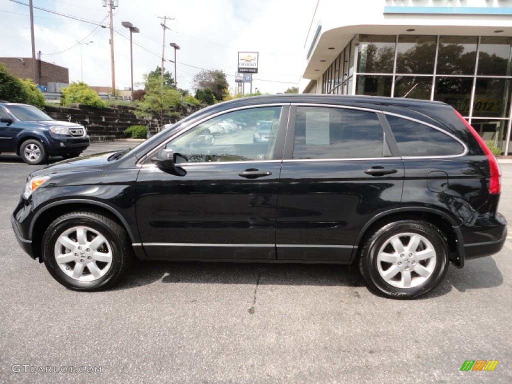 2008 CR-V EX 4WD - Nighthawk Black Pearl / Ivory photo #2