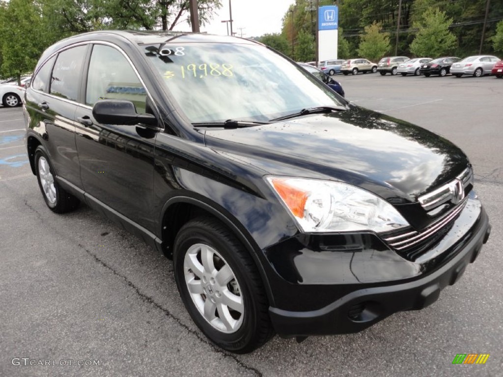 2008 CR-V EX 4WD - Nighthawk Black Pearl / Ivory photo #5