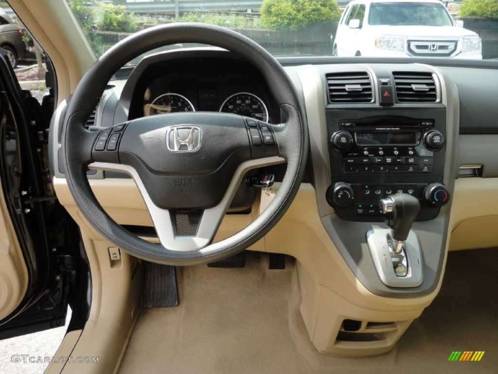 2008 CR-V EX 4WD - Nighthawk Black Pearl / Ivory photo #10