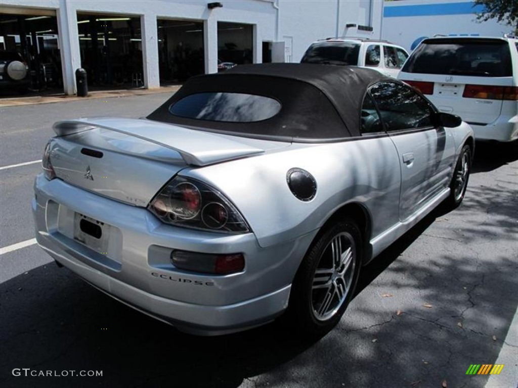 2003 Eclipse Spyder GTS - Sterling Silver Metallic / Midnight photo #2