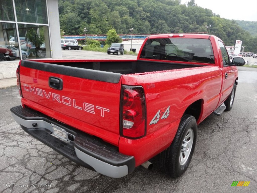 2007 Silverado 1500 Work Truck Regular Cab 4x4 - Victory Red / Dark Charcoal photo #5