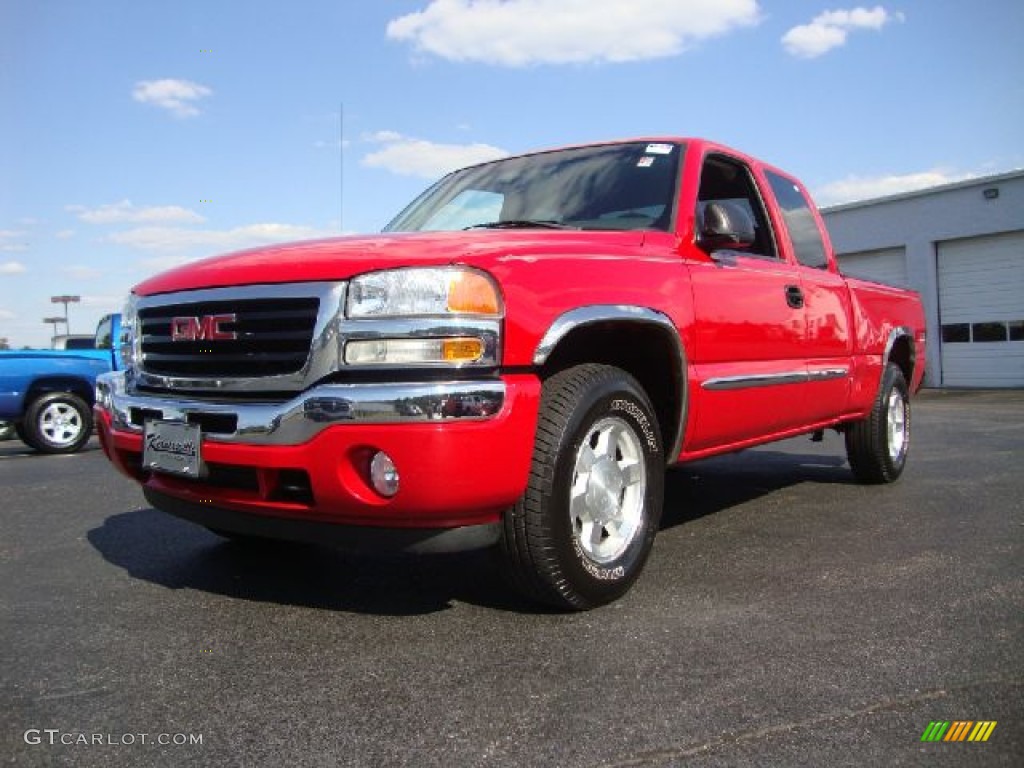 2006 Sierra 1500 Z71 Extended Cab 4x4 - Fire Red / Dark Pewter photo #1