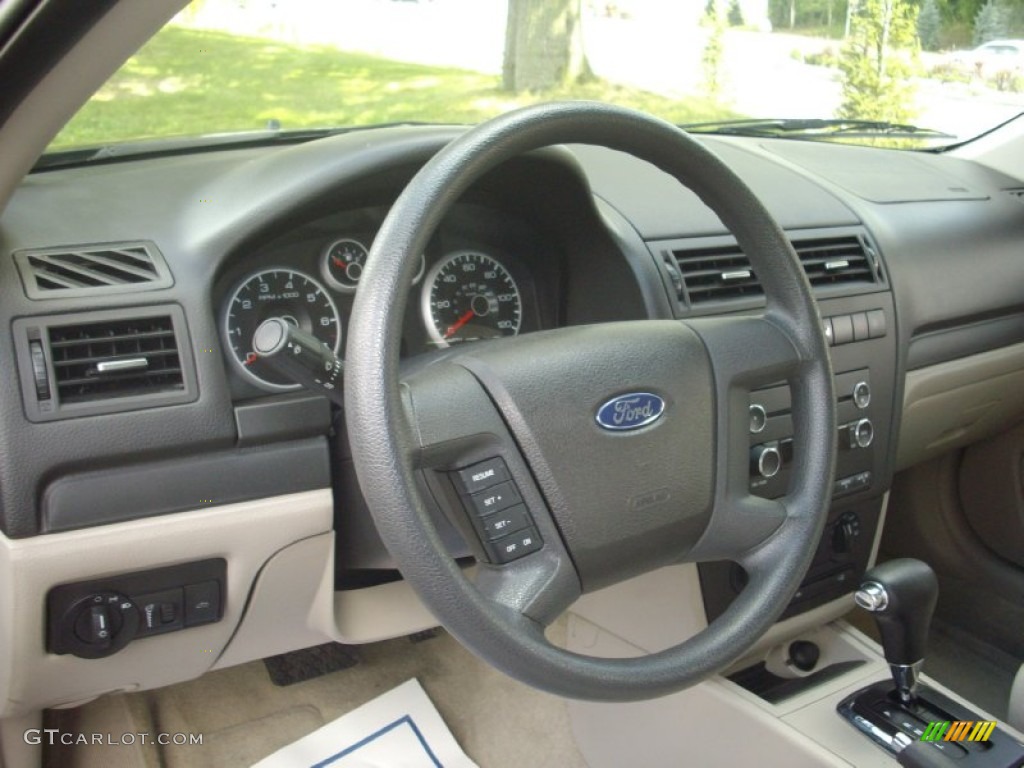 2008 Fusion S - Dark Blue Ink Metallic / Camel photo #8