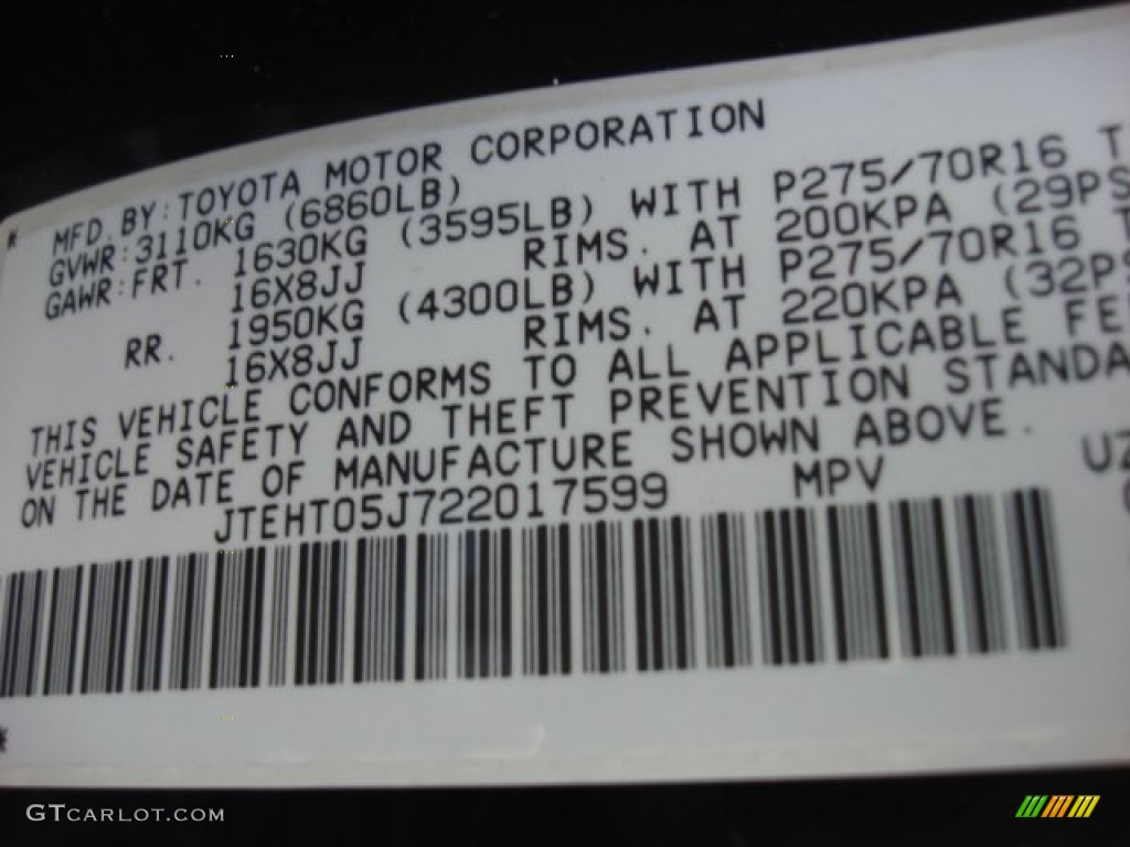 2002 Land Cruiser  - Black / Shadow Gray photo #22