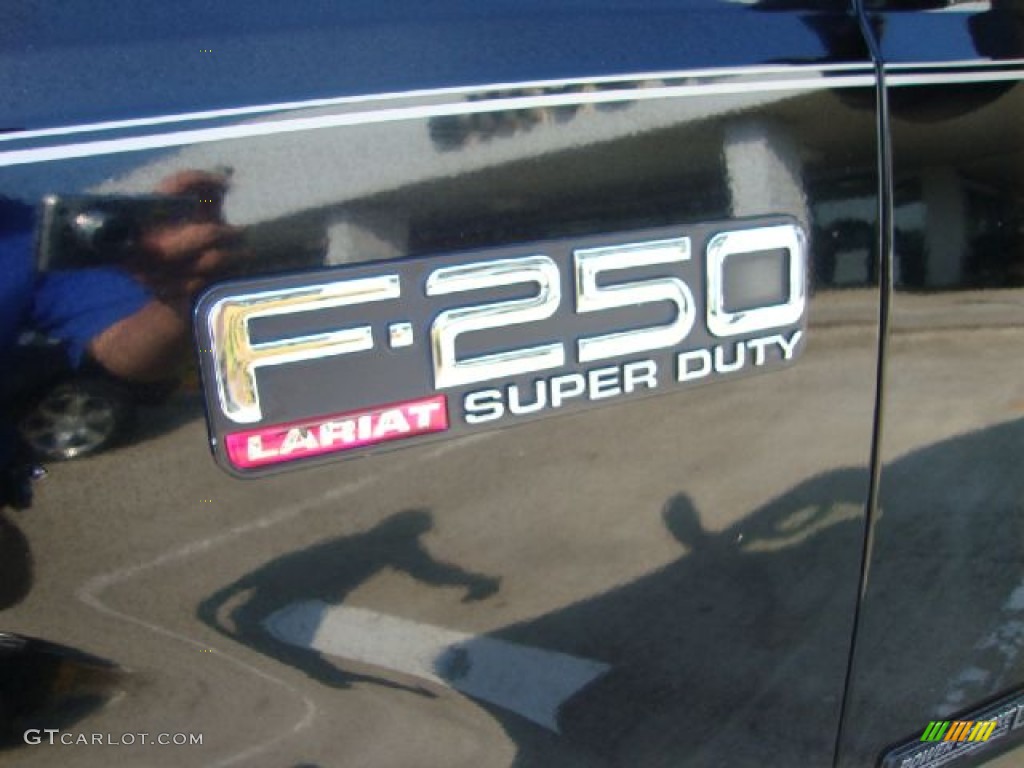 2003 F250 Super Duty Lariat Crew Cab 4x4 - Black / Medium Parchment Beige photo #36