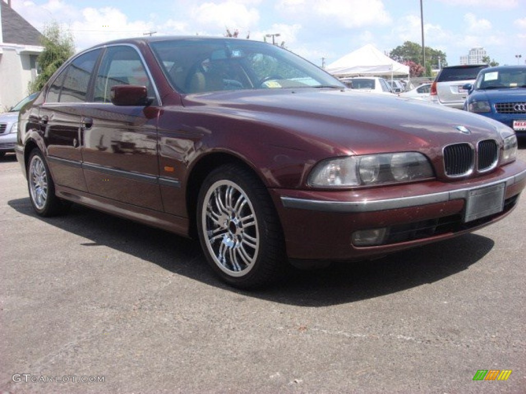 1998 5 Series 528i Sedan - Canyon Red Metallic / Sand Beige photo #7
