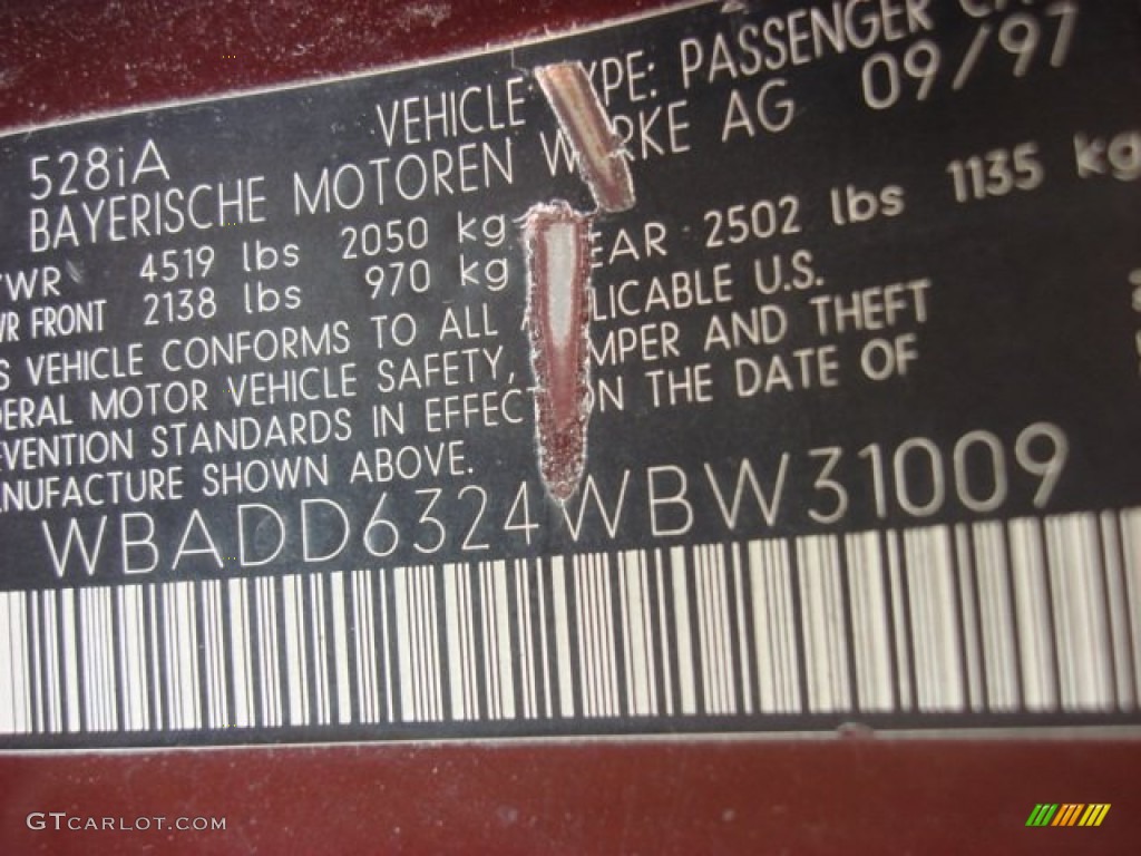1998 5 Series 528i Sedan - Canyon Red Metallic / Sand Beige photo #18