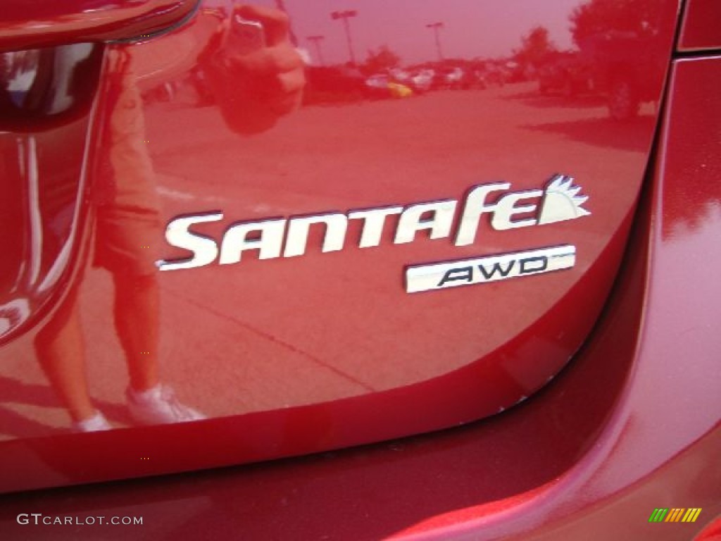 2010 Santa Fe GLS 4WD - Venetian Red / Beige photo #33
