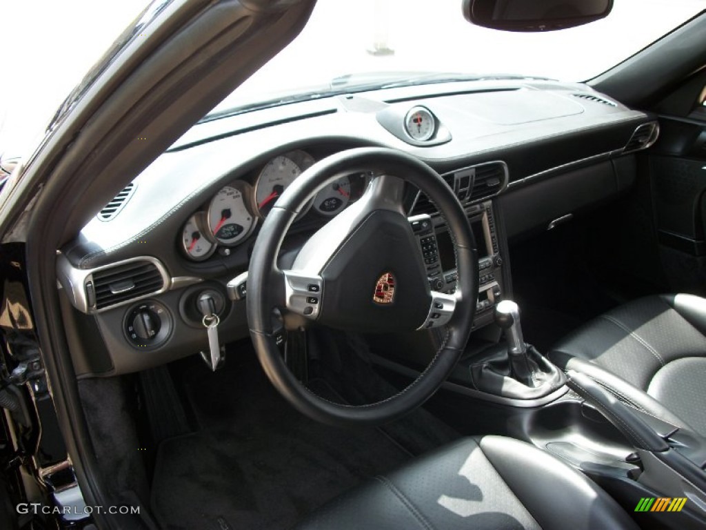 Black Interior 2008 Porsche 911 Turbo Cabriolet Photo #53446729