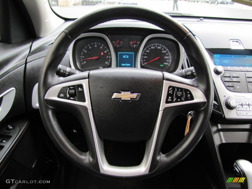 2010 Chevrolet Equinox LTZ AWD Jet Black Steering Wheel Photo #53454689