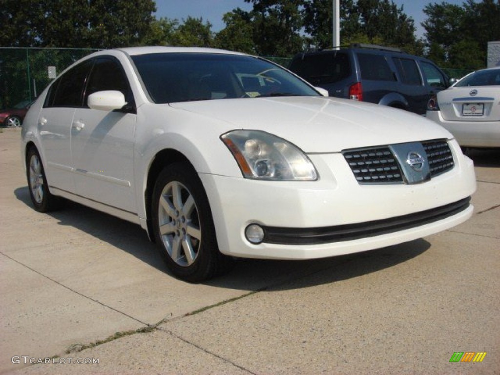 2005 Maxima 3.5 SL - Winter Frost Pearl / Cafe Latte photo #1