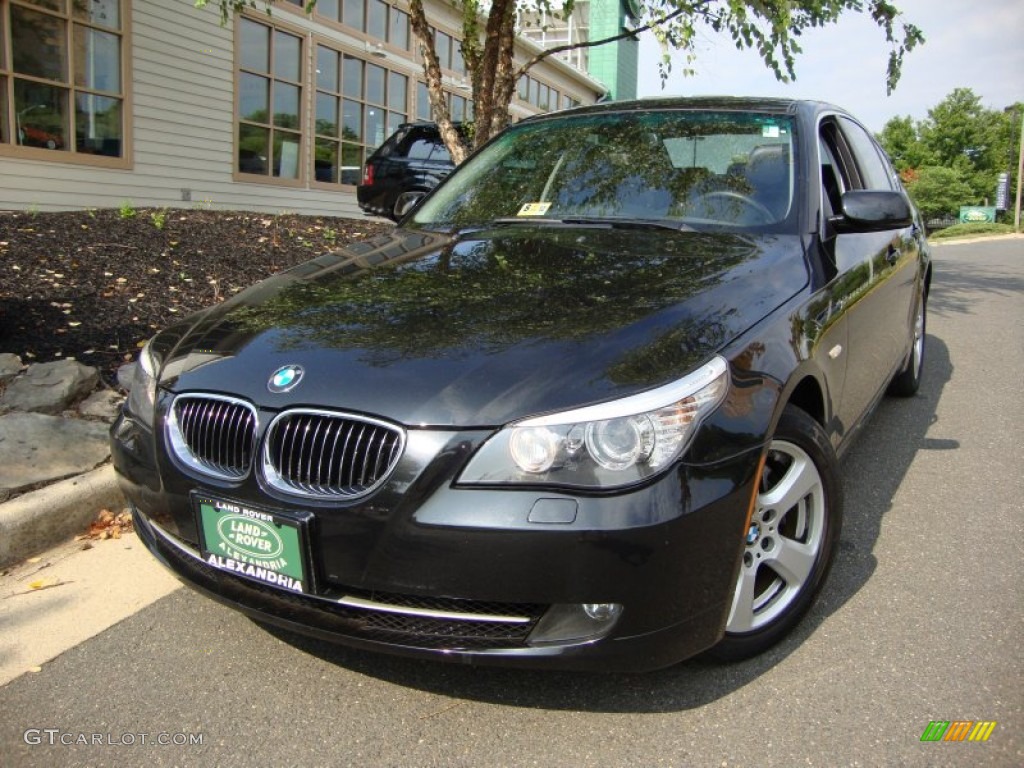 2008 5 Series 535xi Sedan - Jet Black / Black photo #1