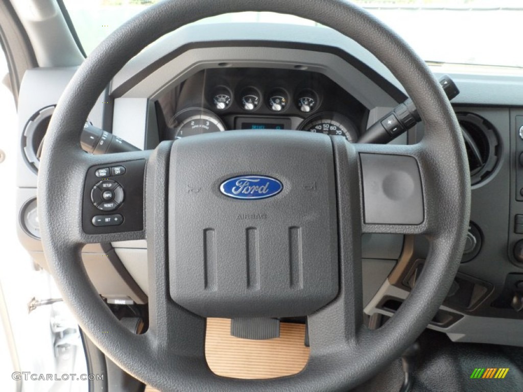 2012 Ford F250 Super Duty XL Crew Cab 4x4 Steel Steering Wheel Photo #53458619