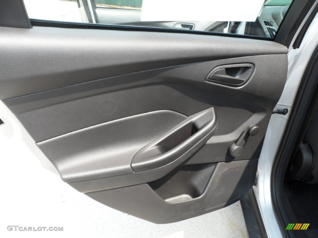 2012 Ford Focus S Sedan Charcoal Black Door Panel Photo #53459003