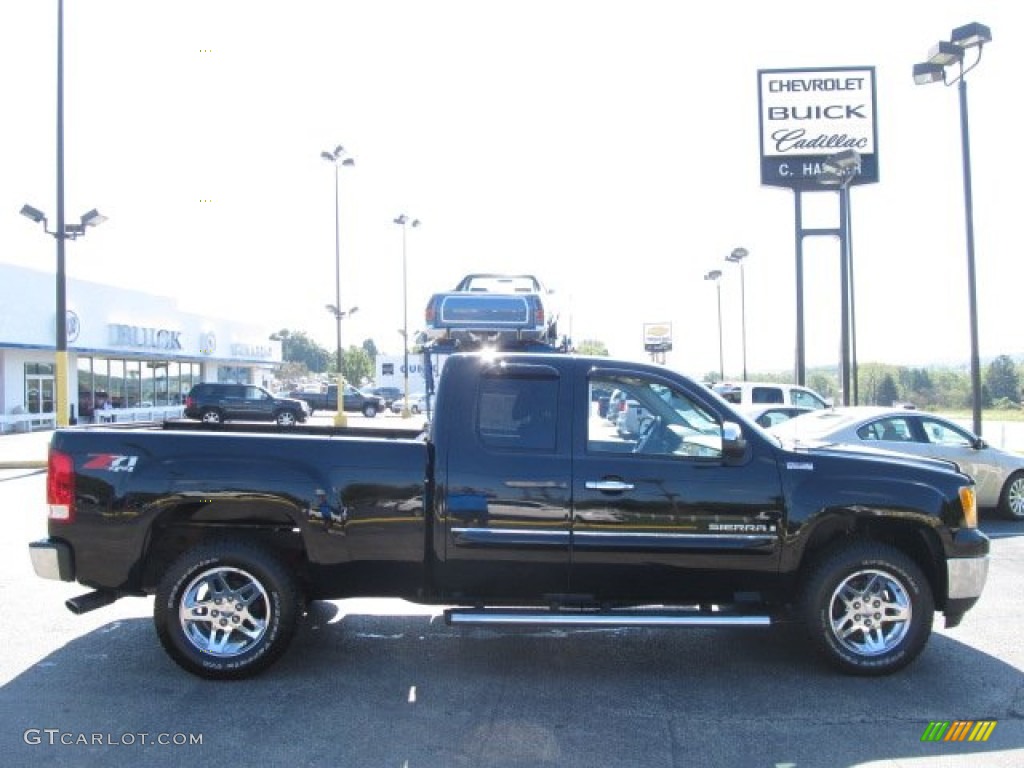 2009 Sierra 1500 SLT Extended Cab 4x4 - Onyx Black / Ebony photo #2