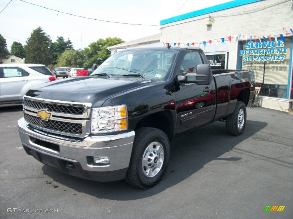 2011 Silverado 2500HD LT Regular Cab 4x4 - Black / Ebony photo #1