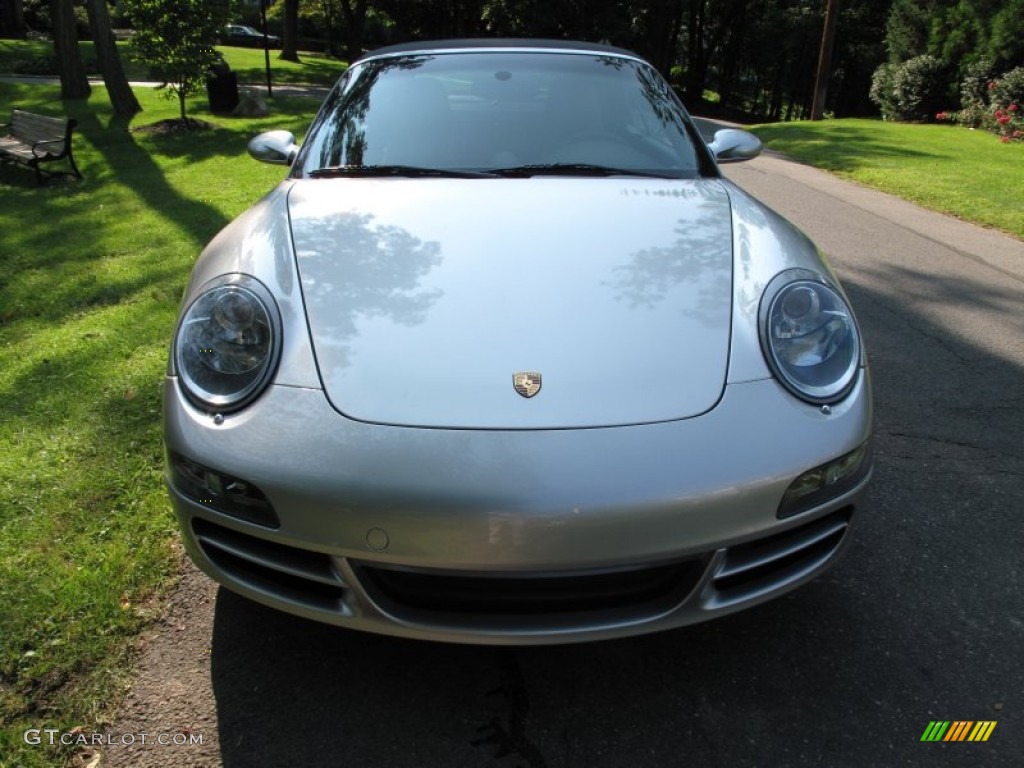 2007 911 Carrera 4S Cabriolet - Arctic Silver Metallic / Black photo #2