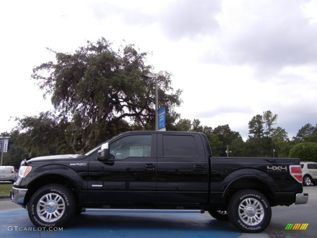 2011 F150 Lariat SuperCrew 4x4 - Ebony Black / Black photo #2