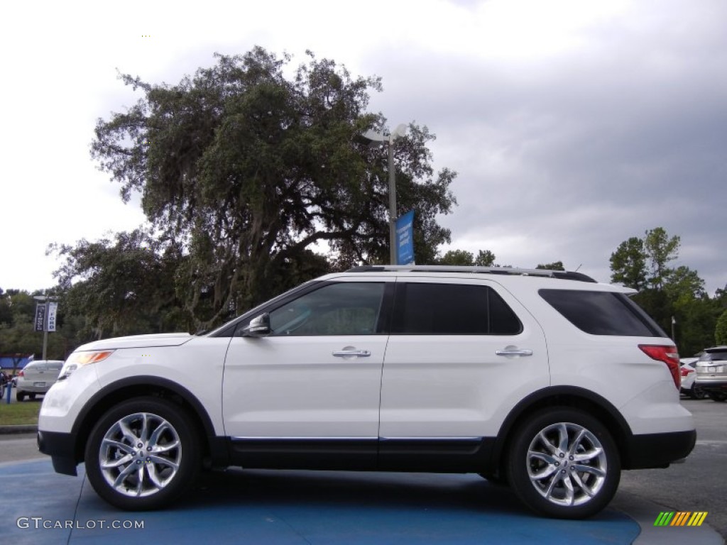 2012 Explorer XLT - White Platinum Tri-Coat / Medium Light Stone photo #2