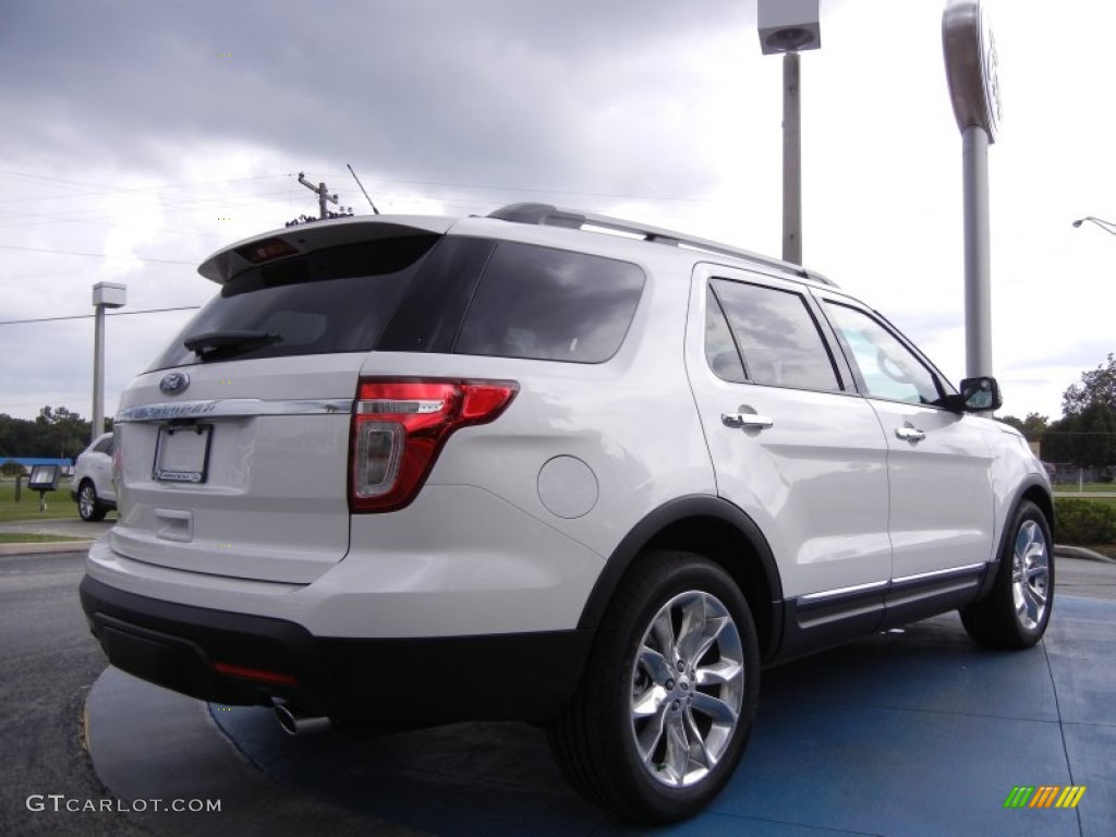 2012 Explorer XLT - White Platinum Tri-Coat / Medium Light Stone photo #3
