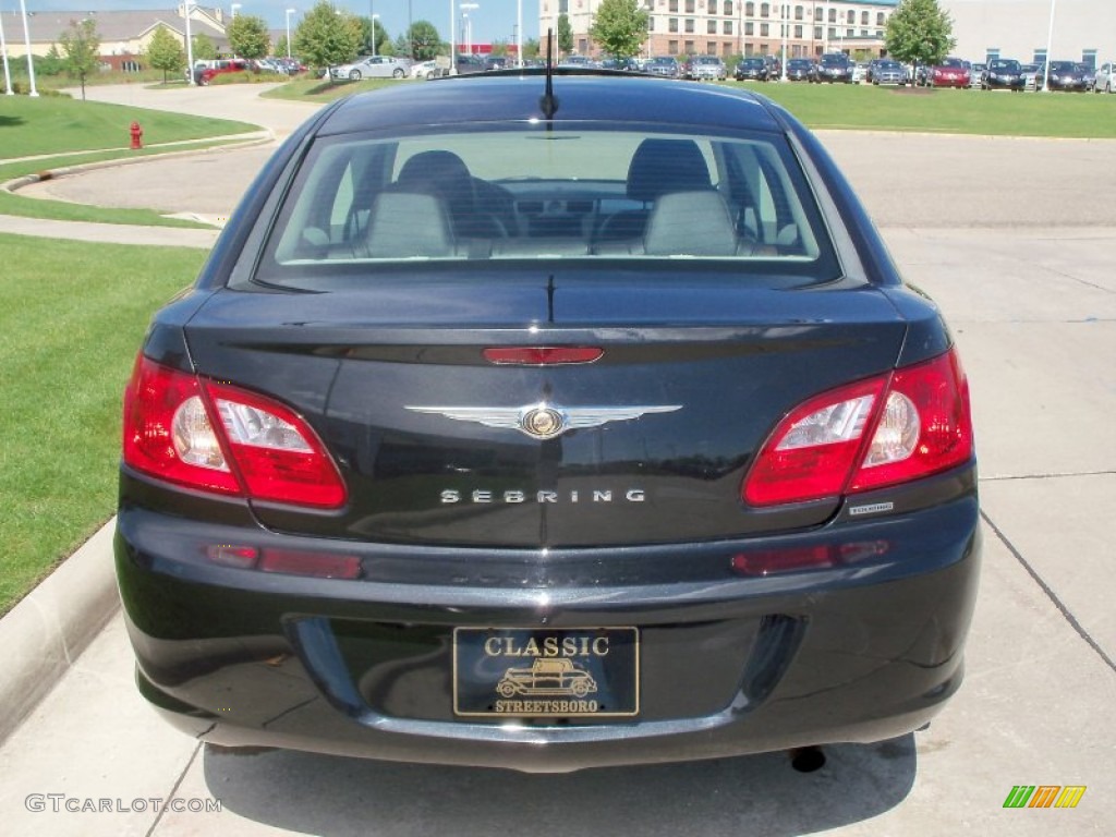 2008 Sebring Limited Sedan - Brilliant Black Crystal Pearl / Dark Slate Gray/Light Slate Gray photo #5