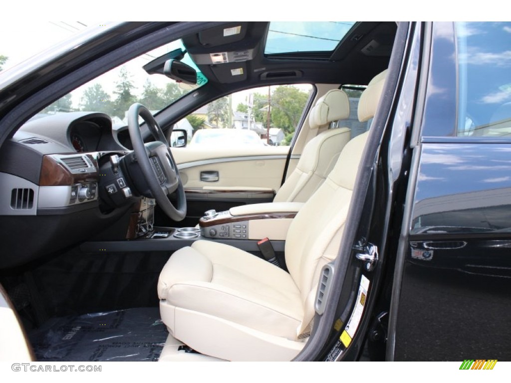 Beige Interior 2008 BMW 7 Series 750i Sedan Photo #53466913
