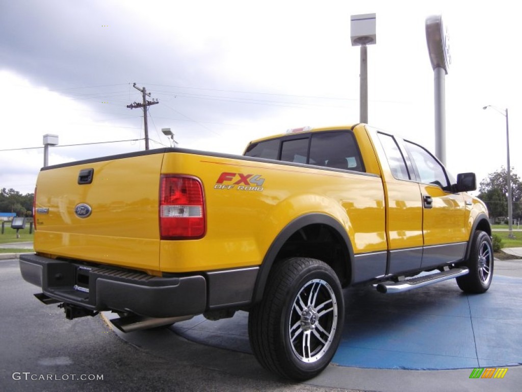 2004 F150 FX4 SuperCab 4x4 - Blazing Yellow / Black photo #5