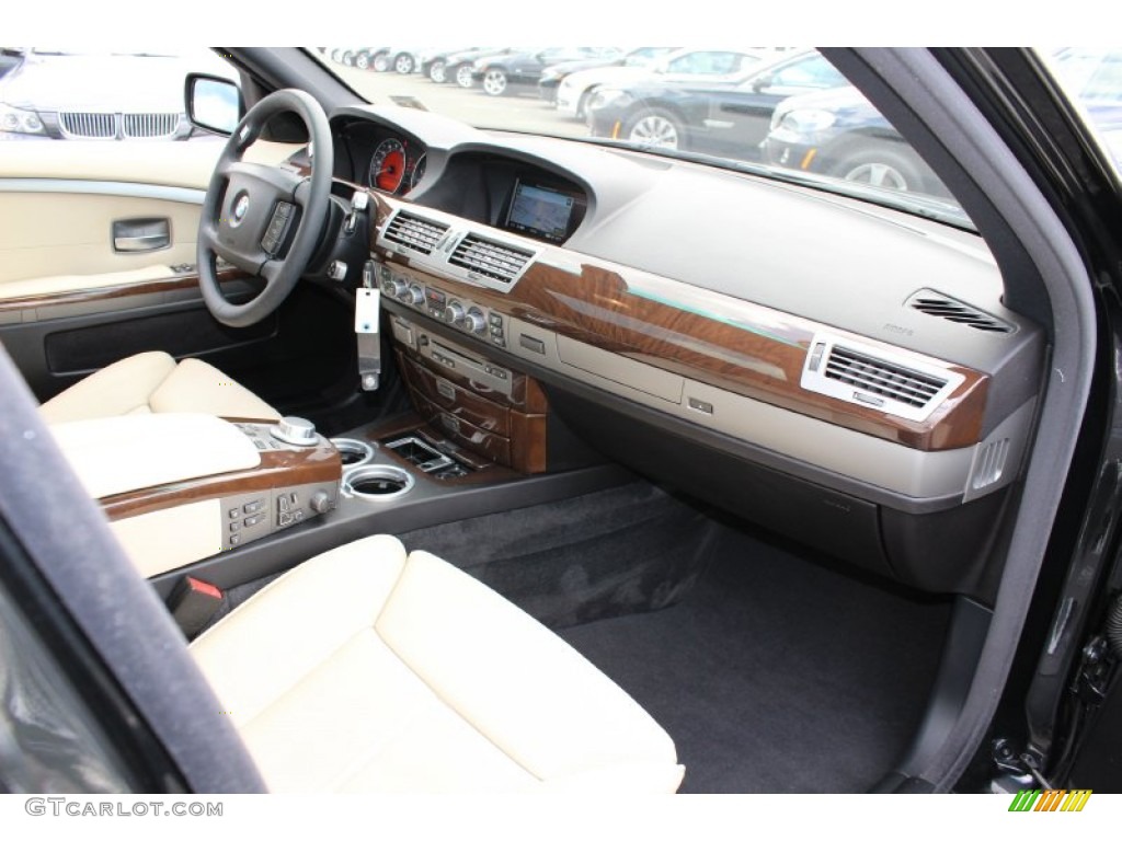 2008 BMW 7 Series 750i Sedan Beige Dashboard Photo #53467144