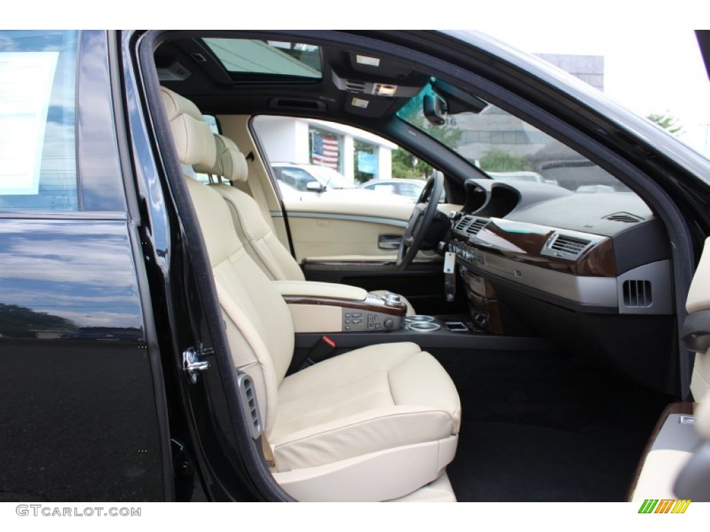 Beige Interior 2008 BMW 7 Series 750i Sedan Photo #53467171