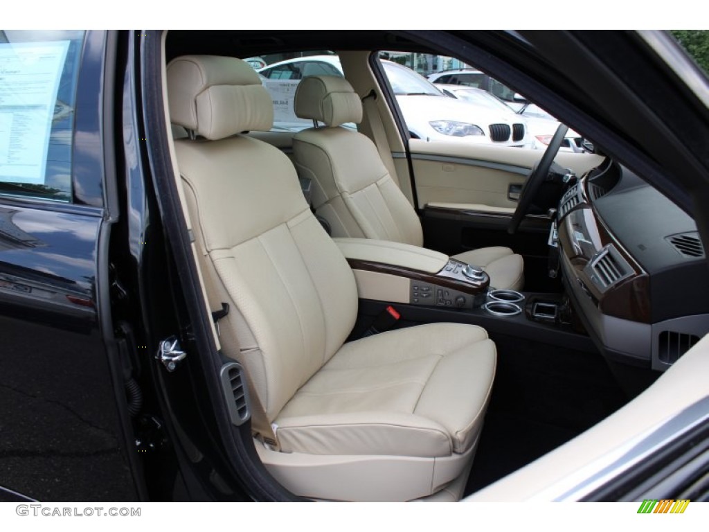 Beige Interior 2008 BMW 7 Series 750i Sedan Photo #53467197
