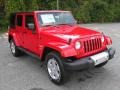 Flame Red 2012 Jeep Wrangler Unlimited Sahara 4x4 Exterior