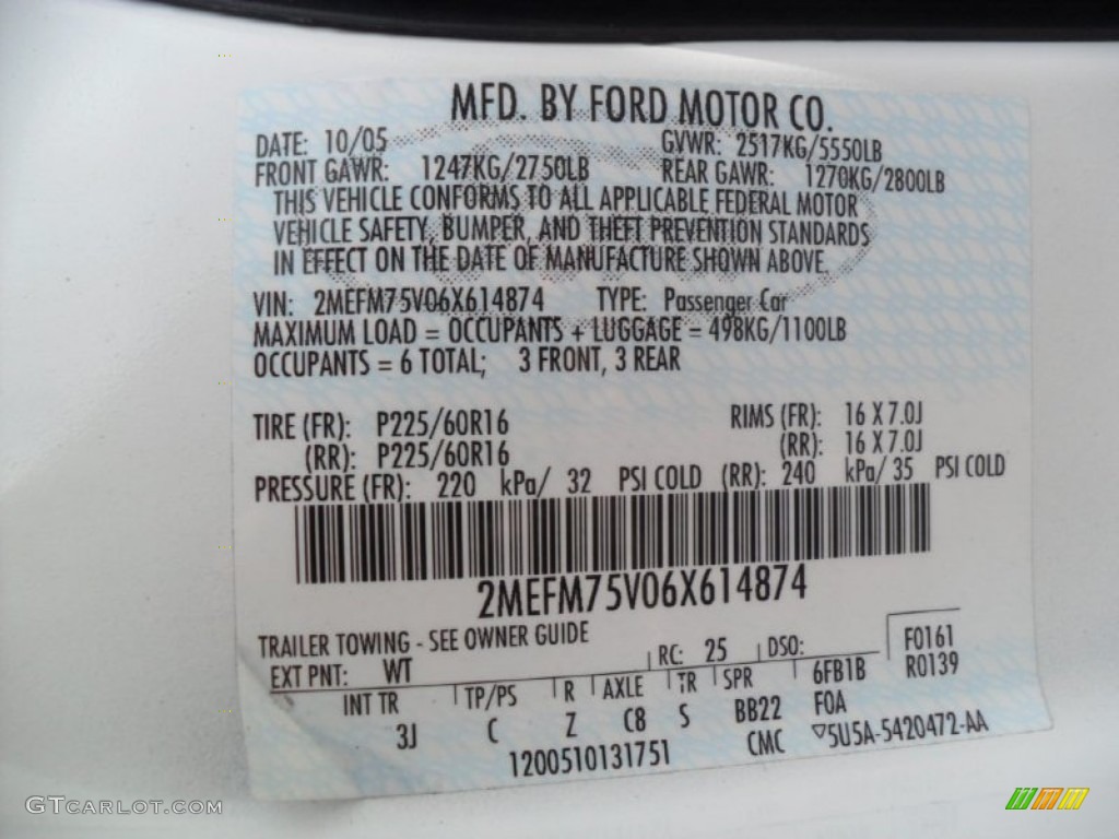 2006 Grand Marquis LS - Vibrant White / Light Camel photo #6