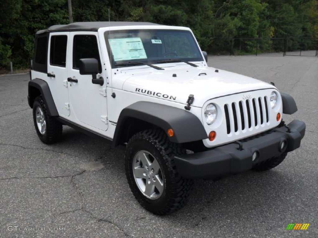 Bright White 2012 Jeep Wrangler Unlimited Rubicon 4x4 Exterior Photo #53468106